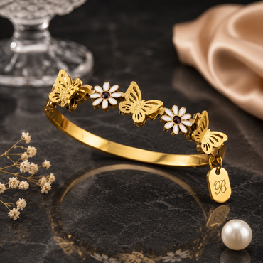 Butterfly & Daisy Bangle