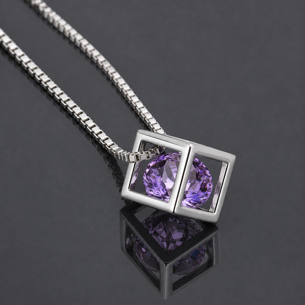 925 Silver Cube Pendant