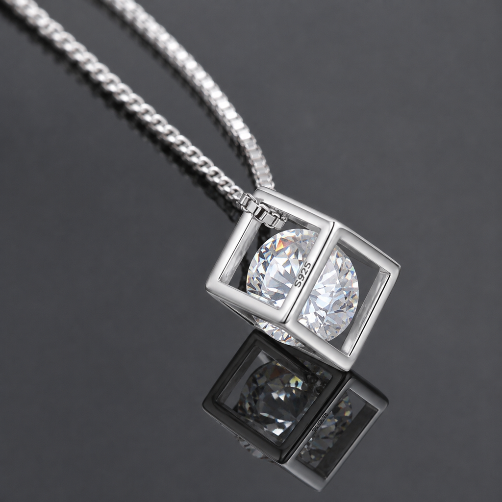 925 Silver Cube Pendant