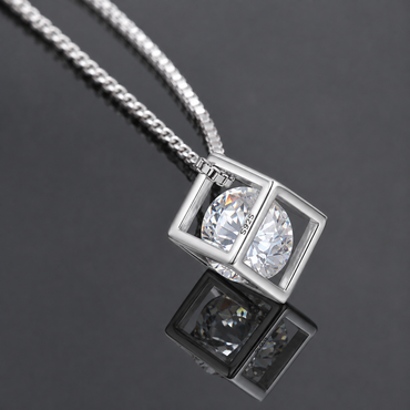925 Silver Cube Pendant