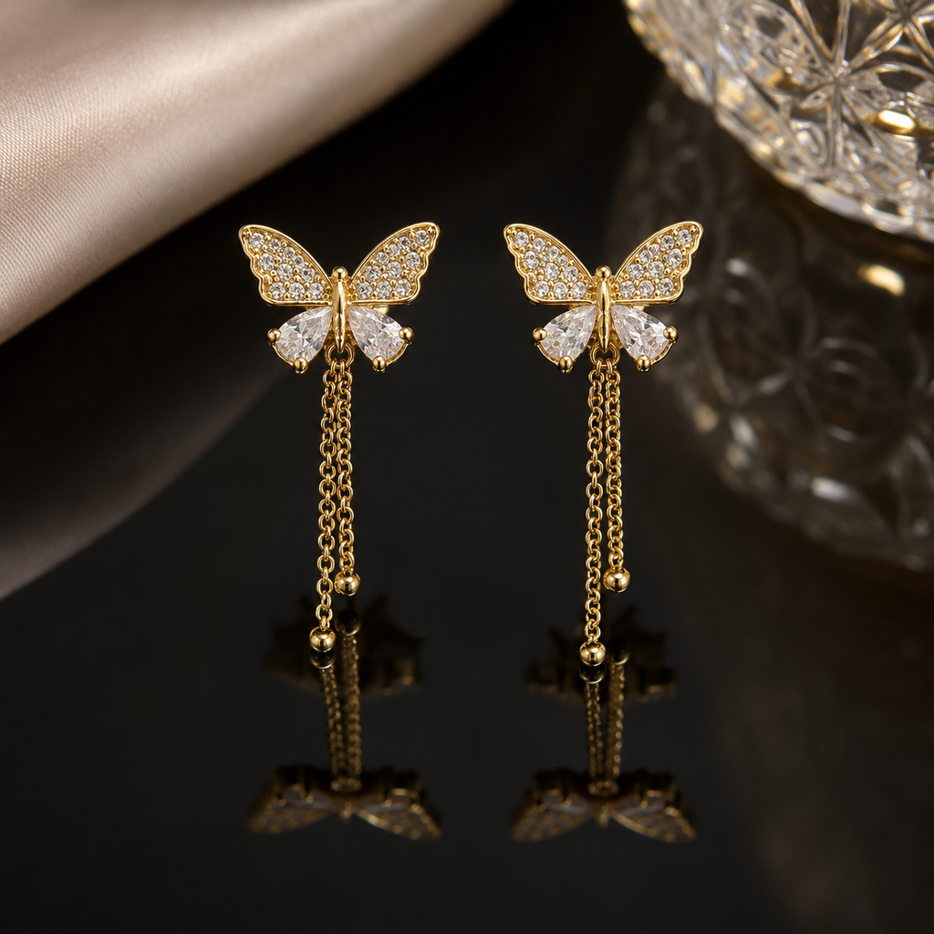 Butterfly Tassel Earrings