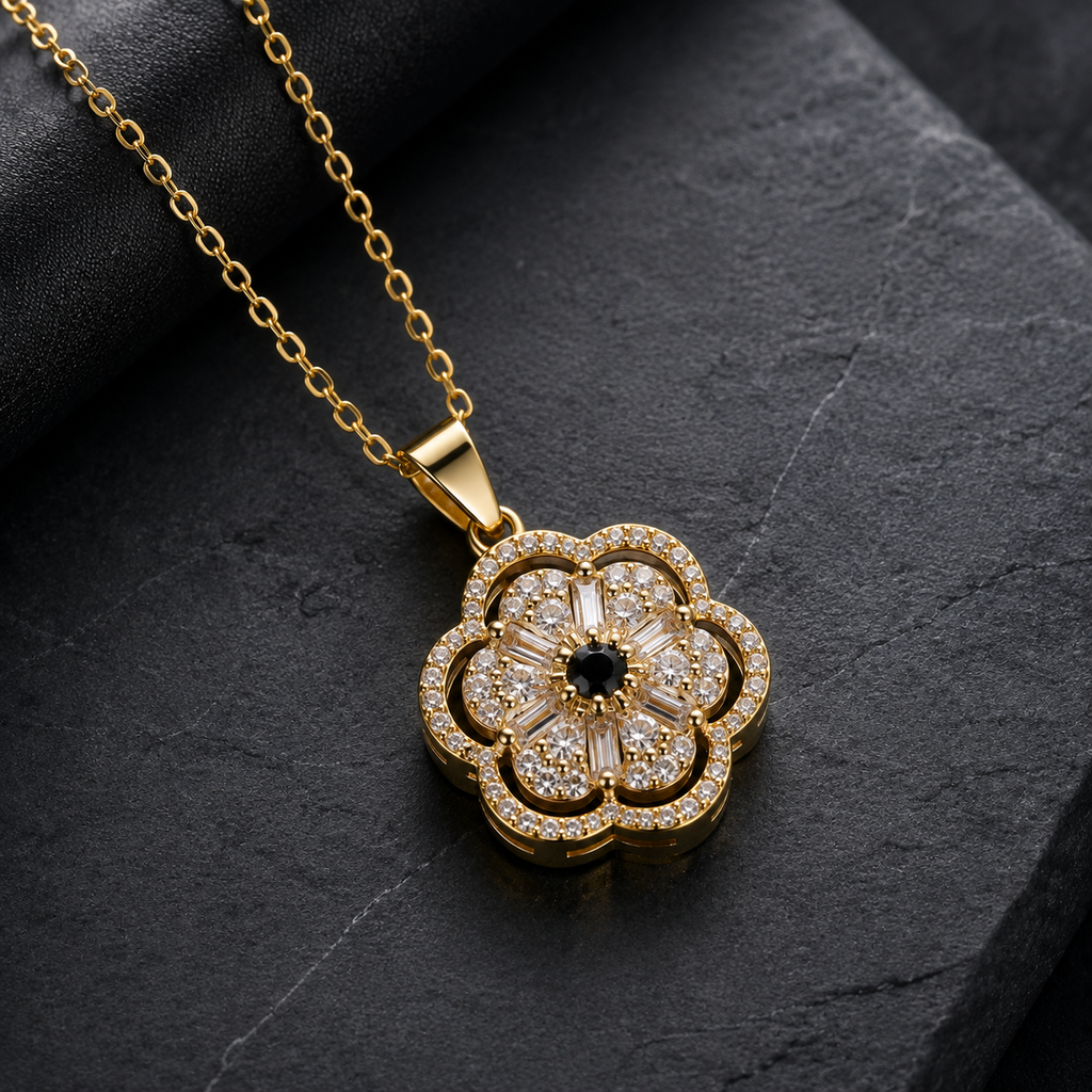 Floral Crystal Pendant