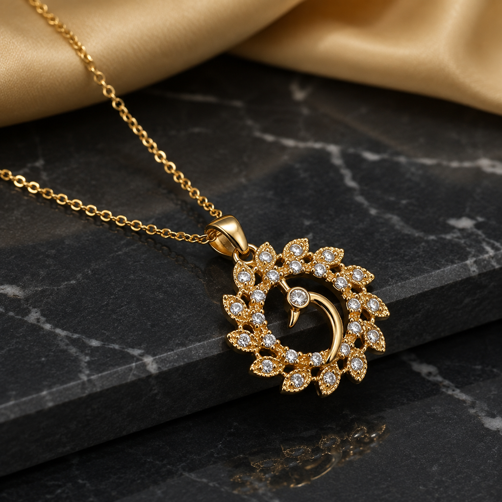 Peacock Crystal Pendant