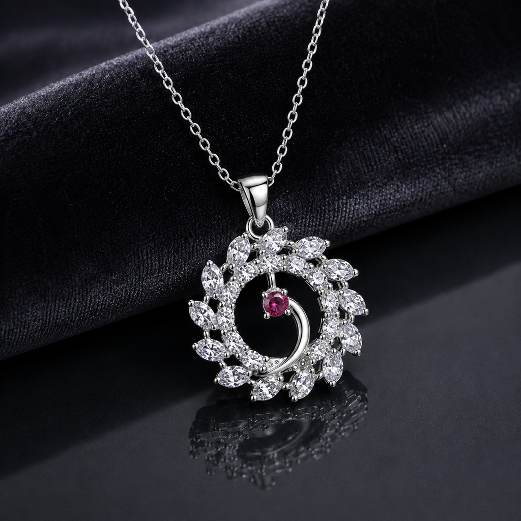 Peacock Crystal Pendant