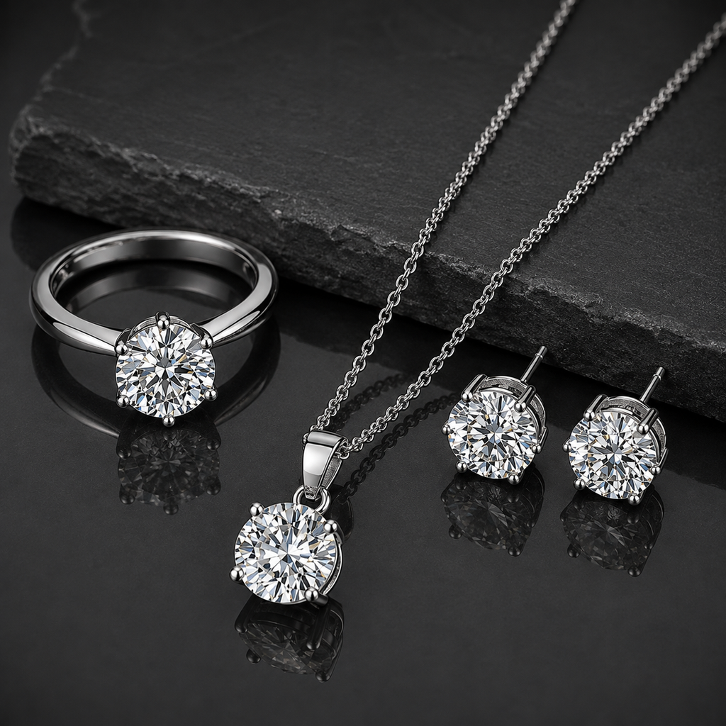 Luxury Solitaire Jewelry Set