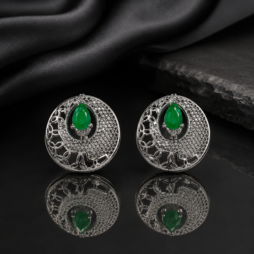 Silver Filigree Stud Earrings