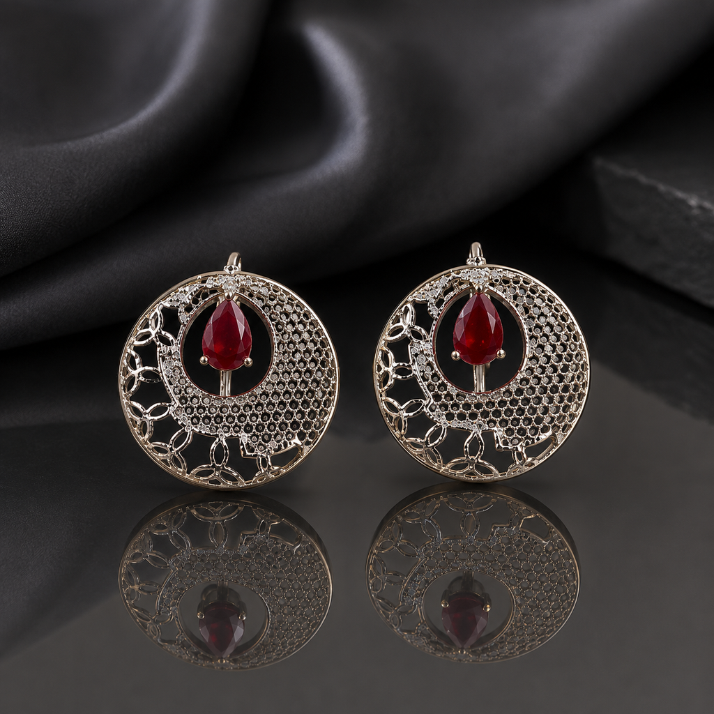 Silver Filigree Stud Earrings