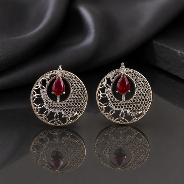 Silver Filigree Stud Earrings