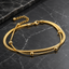 Elegant Golden Double-Layer Bracelet