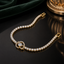 Golden Cubic Zircon Tennis Bracelet