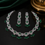 Emerald & Sapphire Crystal Necklace Set