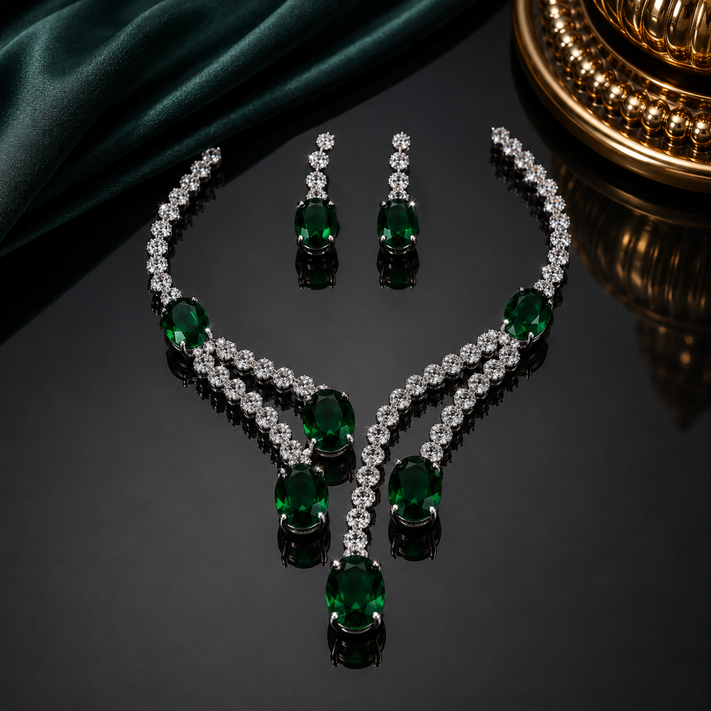 Elegant Crystal Necklace Set