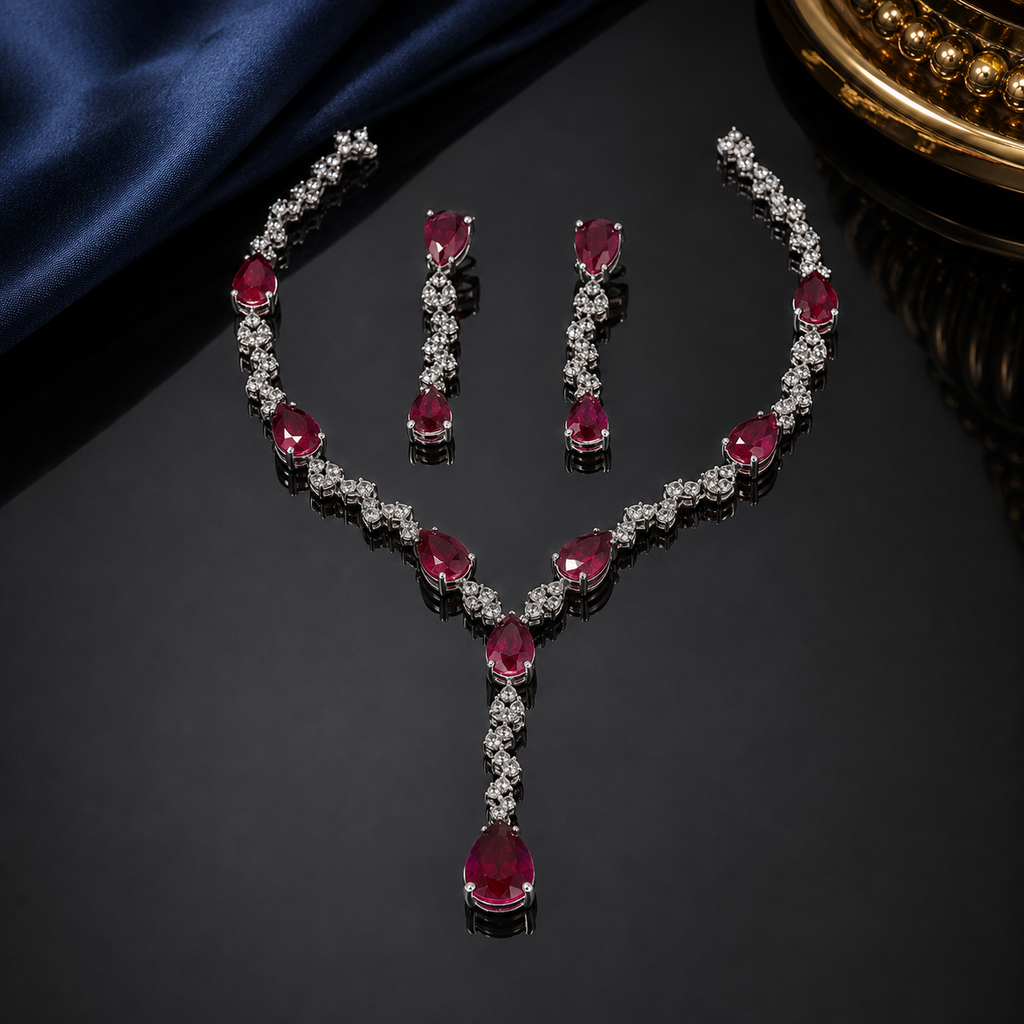 Elegant Crystal Necklace Set