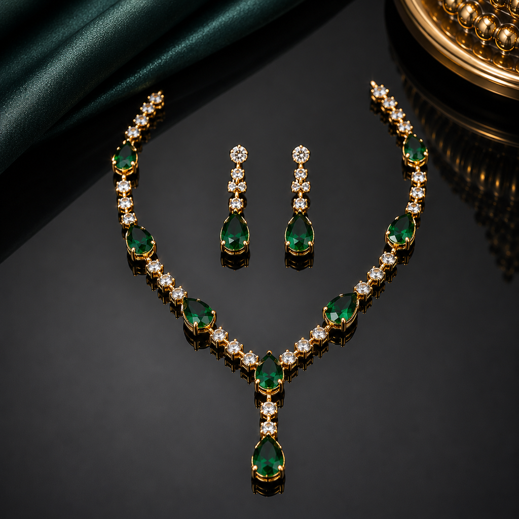Elegant Crystal Necklace Set