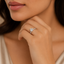 Round Solitaire Pavé Band Ring