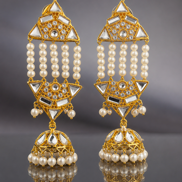 Kundan Sahare Jhumka Earrings