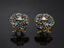 Rose Spiral Crystal Studs