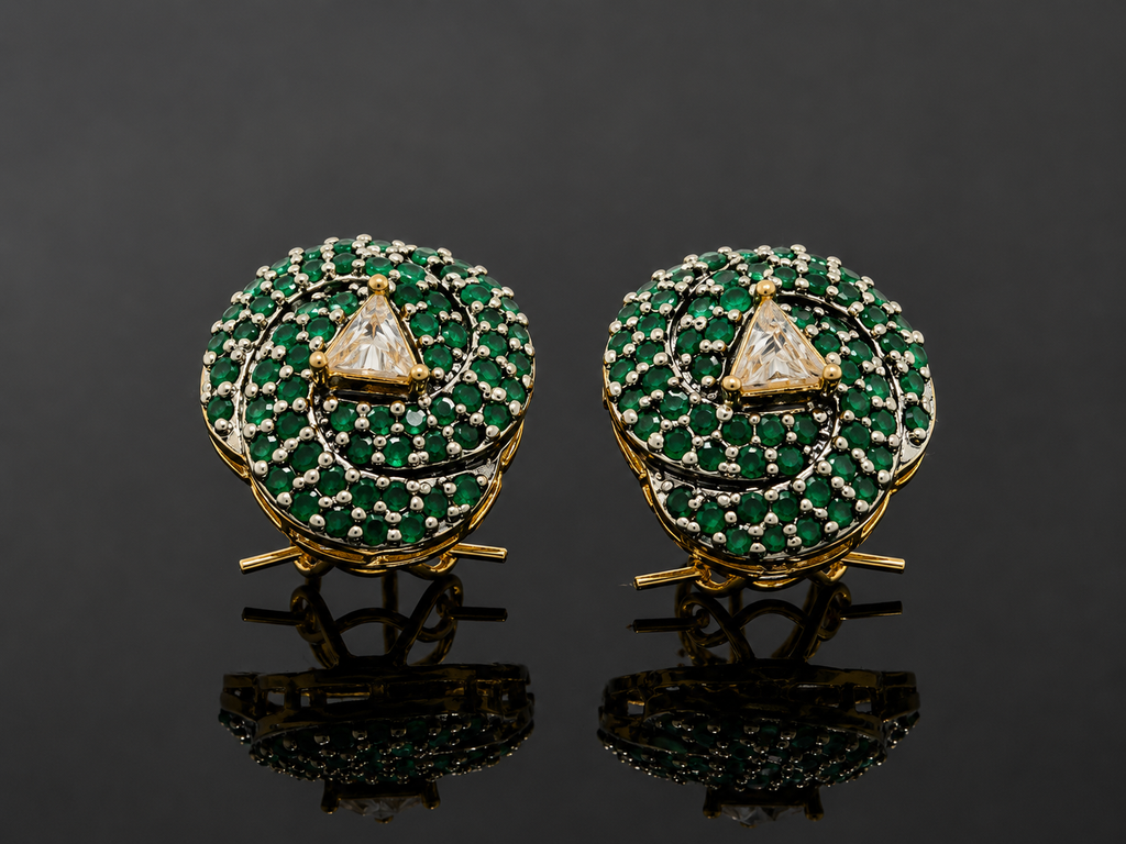 Rose Spiral Crystal Studs