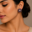 Rose Spiral Crystal Studs