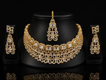 Emerald & Pear Crystal Bridal Set