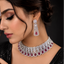 Ruby & Geometric Zircon Bridal Set