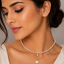 Layered Pearl & Heart Pendant Necklace