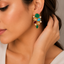 Multicolor Navratna Drop Earrings
