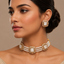 Pearl Choker & Square Stud Set