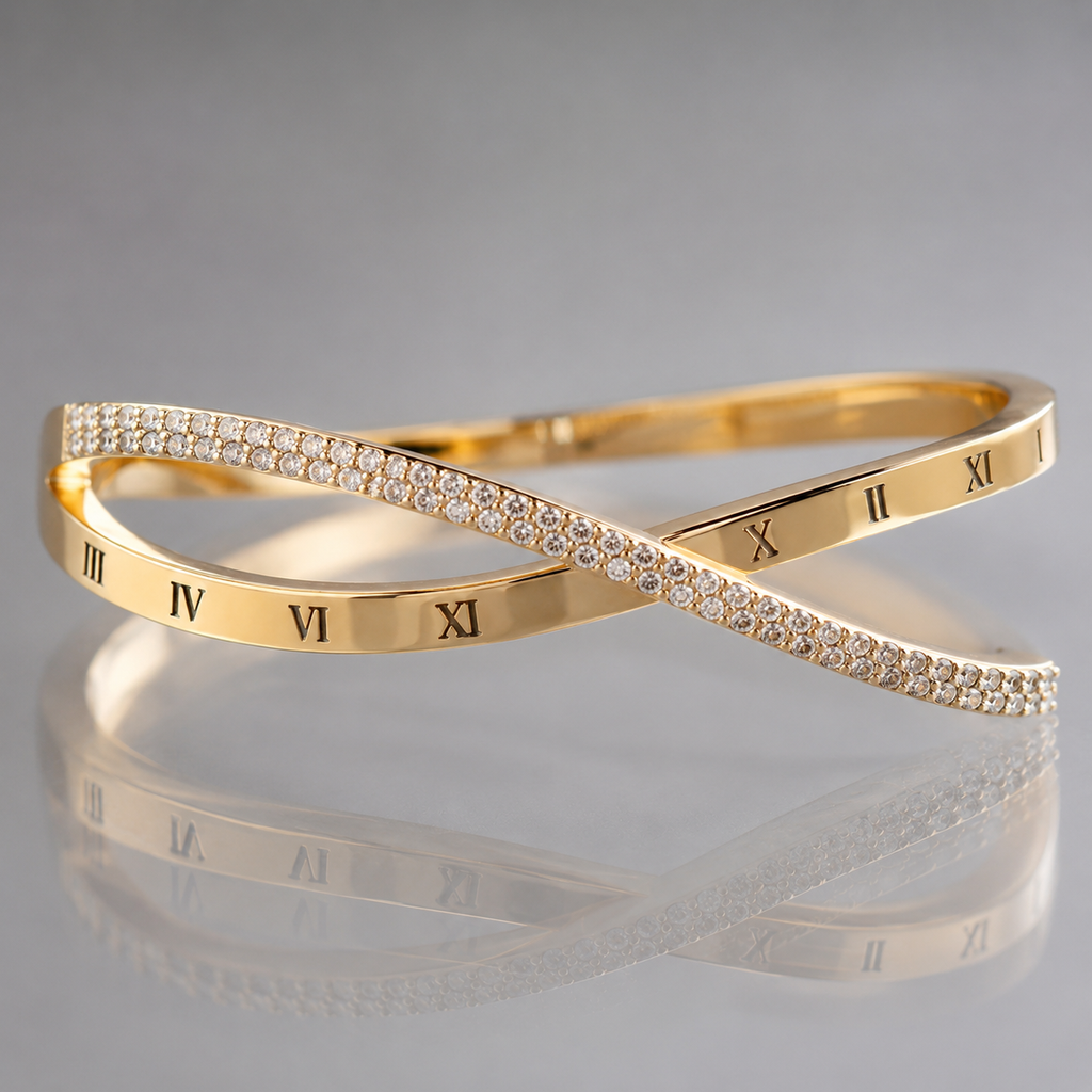 Roman Twist Cross-Over Bangle