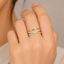Layered Criss-Cross Zircon Ring