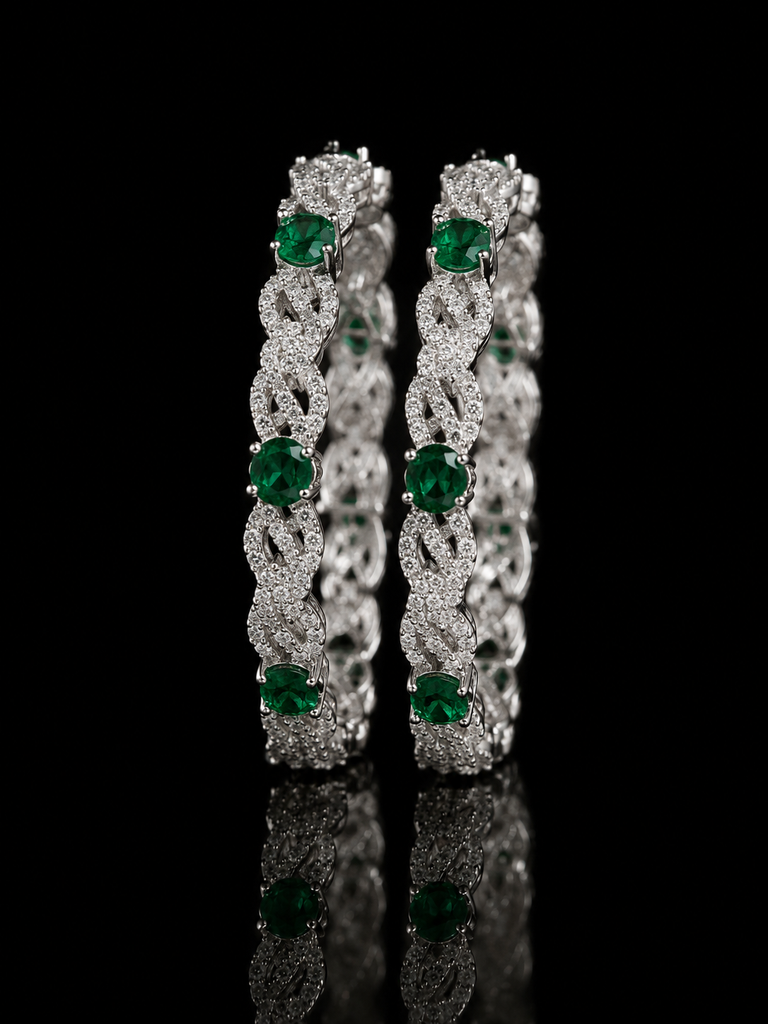 Emerald & Infinity Link Crystal Kadas