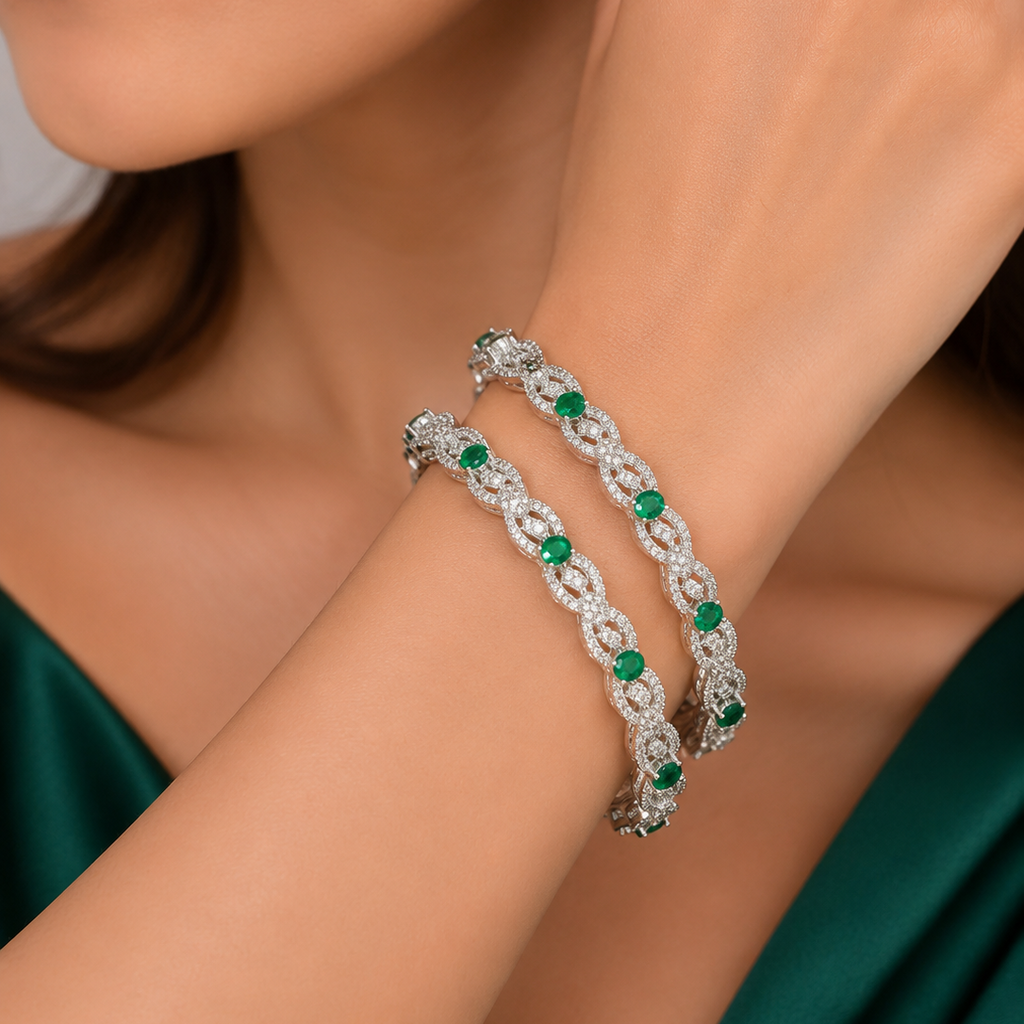 Emerald & Infinity Link Crystal Kadas