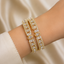 Gold‑Tone American Diamond Designer Bangles Set