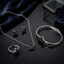 Black Swan Crystal 4-Piece Jewelry Set