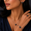 Black Swan Crystal 4-Piece Jewelry Set