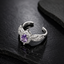 Purple Wing Halo Ring – Silver Tone Adjustable