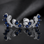 Sapphire Vine Ear Climber Earrings – Silver Tone