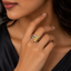 Multi-Stone Cascade Cocktail Ring – Silver Tone