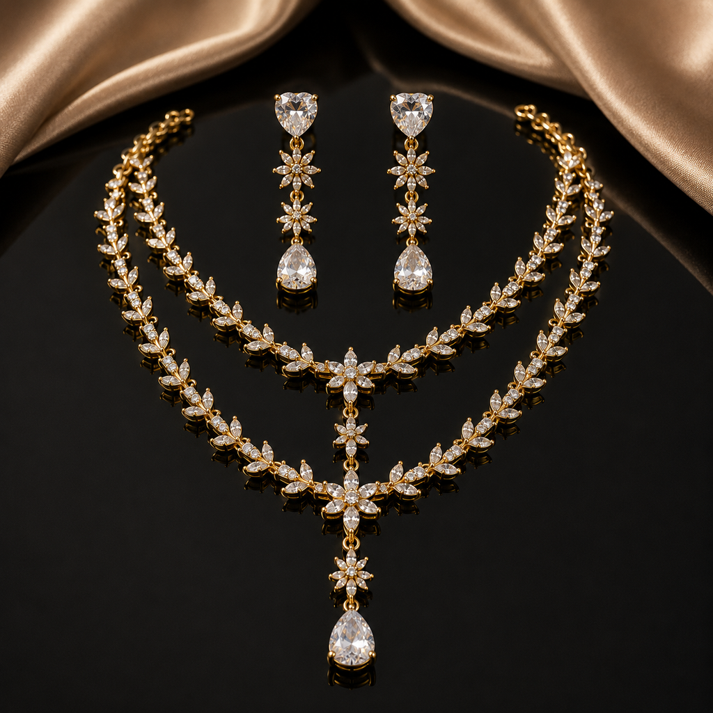 Luxury AD Necklace Set – Rs. 6,950