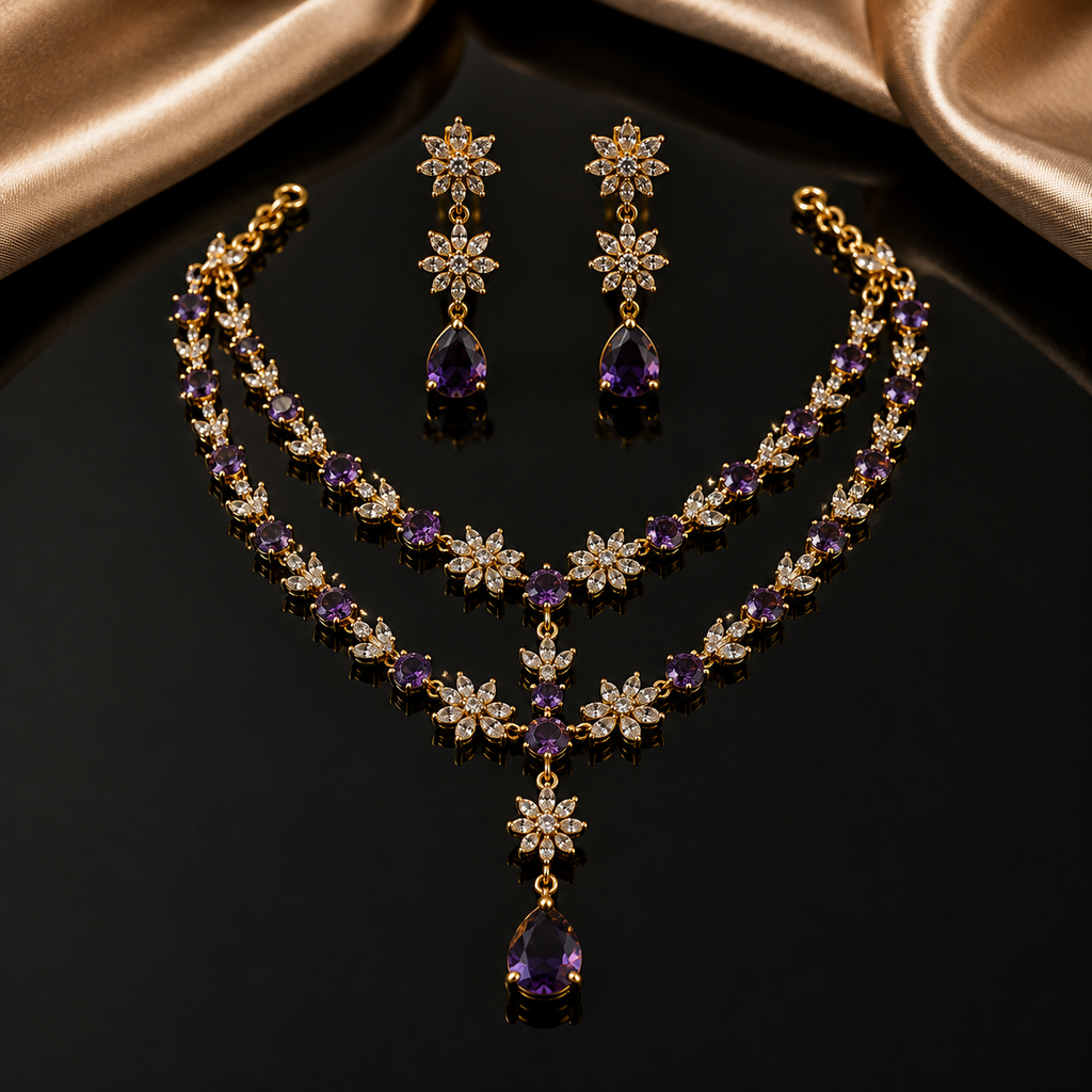 Luxury AD Necklace Set – Rs. 6,950