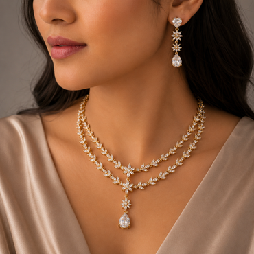 Luxury AD Necklace Set – Rs. 6,950