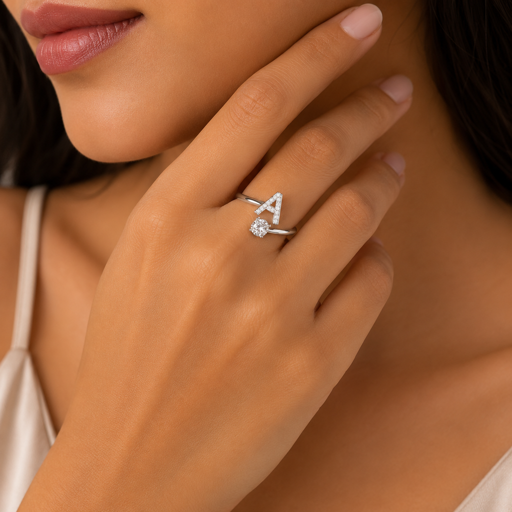 Initial A Ring – Rs. 650
