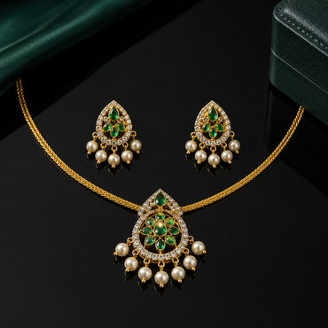 Emerald Necklace Set – Rs. 3,650