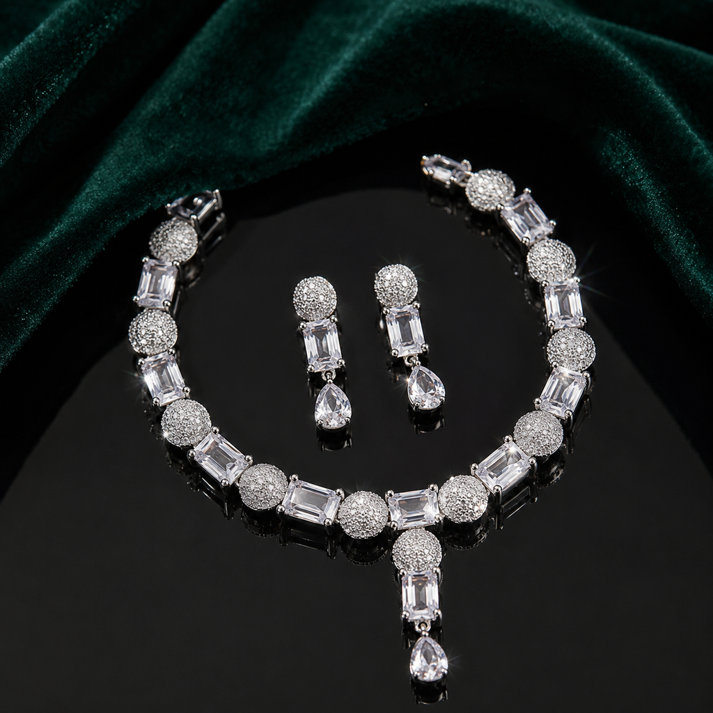 American Diamond Necklace Set – Rs. 3,650