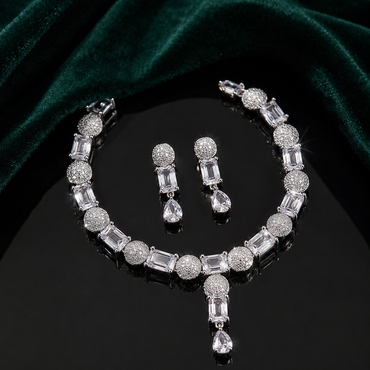 American Diamond Necklace Set – Rs. 3,650