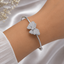 Silver Pavé Butterfly Bangle