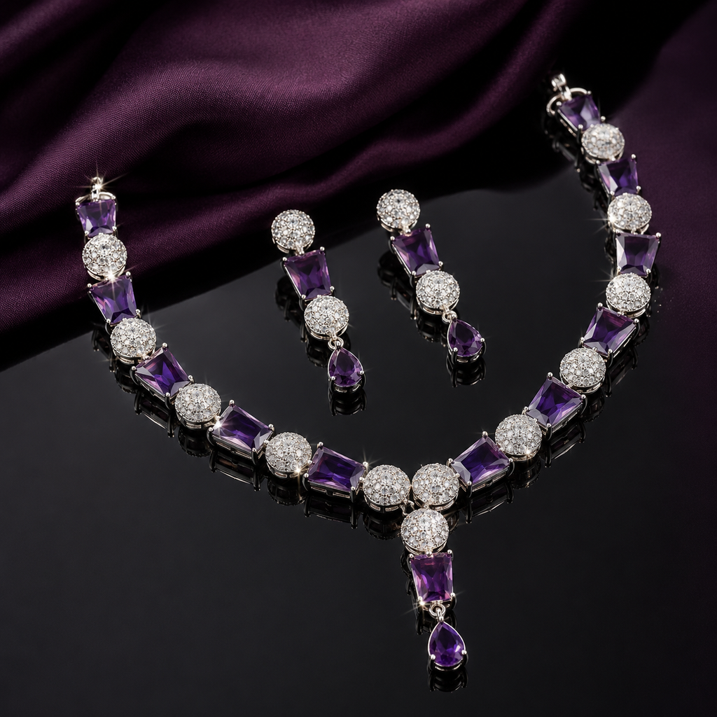 American Diamond Necklace Set – Rs. 3,650