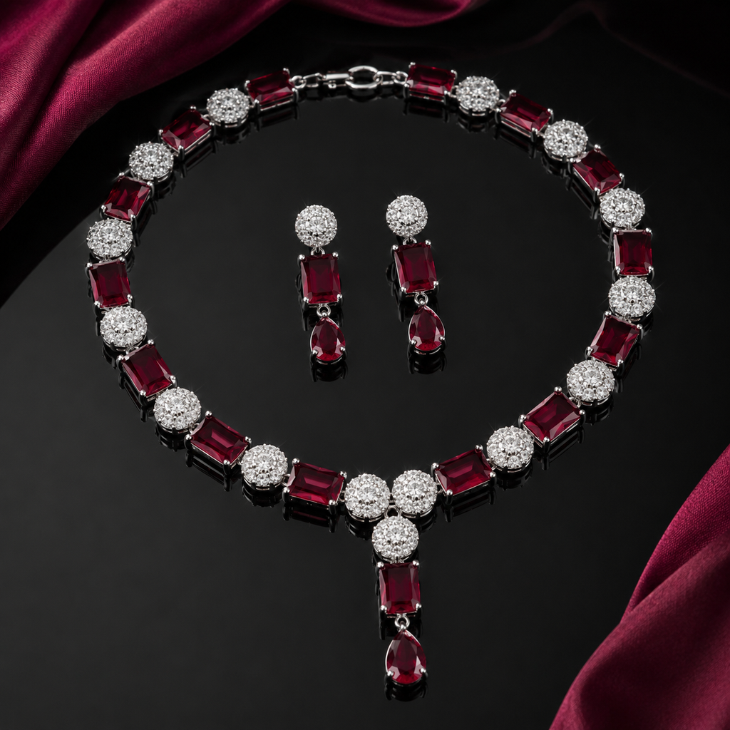 American Diamond Necklace Set – Rs. 3,650