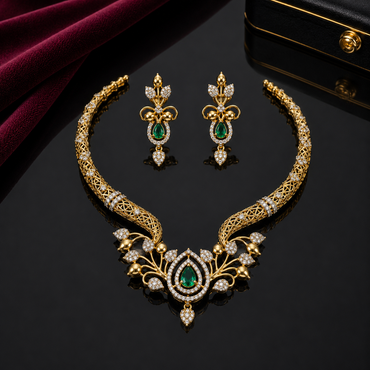 Luxury Floral Necklace Set – Rs. 3650