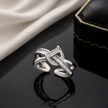 Geometric CZ Ring – Rs. 950